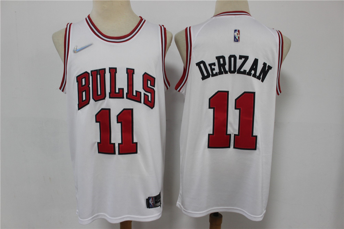 2022 Men Chicago Bulls 11 DeROZAN 75TH city edition white NBA NikeJerseys